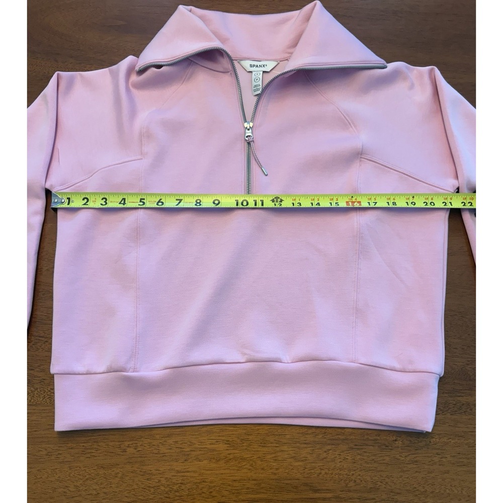 Spanx Air Essentials Half Zip Pullover Size Small Petite Pink Ultra Soft NWOT - Picture 4 of 11